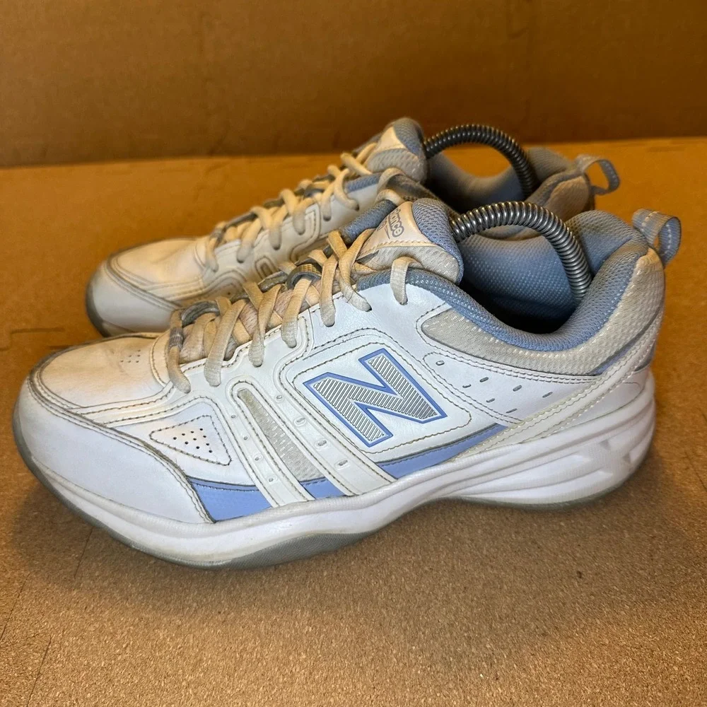New Balance 409 Womens White Blue Cross Training Shoes WX409WL2 Size 10 Wide